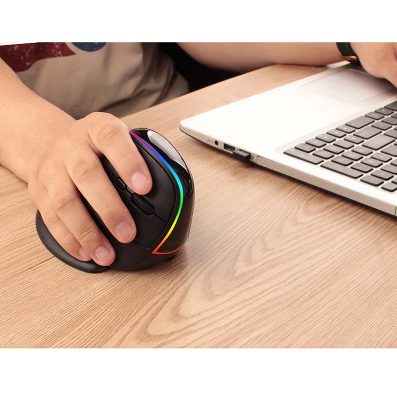 2.4G Wireless Mouse Ergonomic Optical Mice Rechargeable Vertical Mouse for Laptop Desktop PC Removable Palm Rest Thumb Buttons