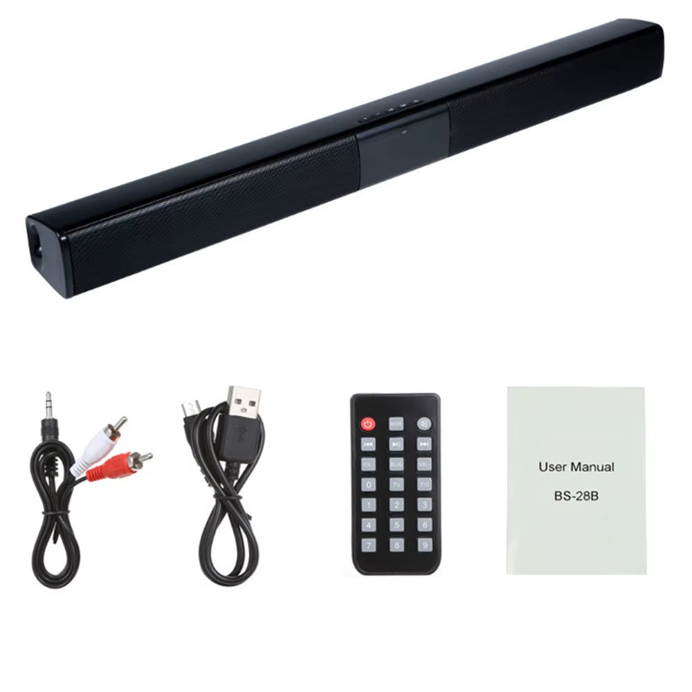 BS-28B Sound Bar Wireless Portable Speaker Support Tv/Pc/Phone/Tablet/Laptop/Mp3/Mp4/Dvd Player/Tv Box Audio