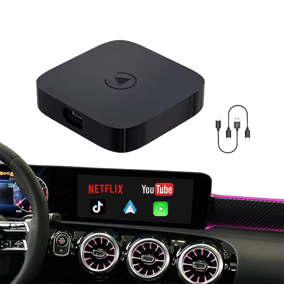 Wireless Apple Carplay Adapter Android Auto AI Box Dual Wifi Android12 13 Youtube Netflix Multimedia Usb Dongle Car Play