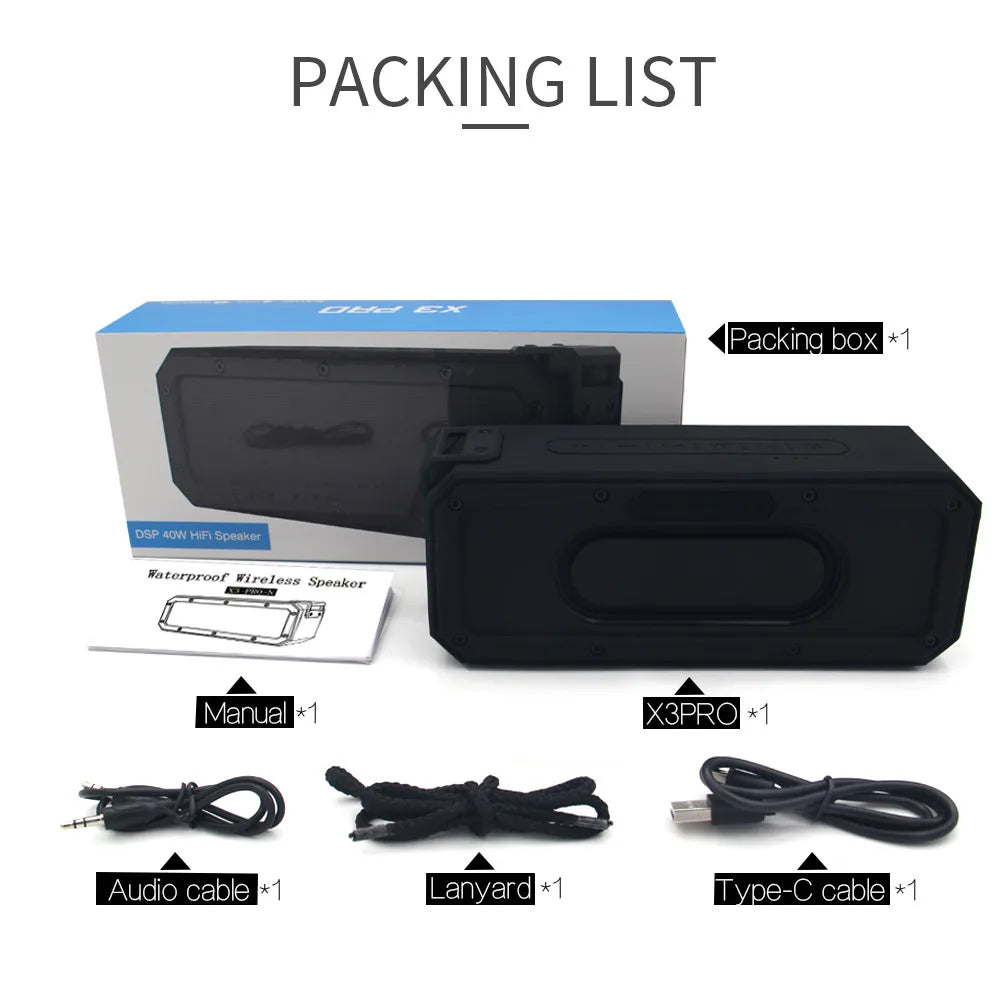 Cyboris 40W Waterproof Bluetooth Speaker