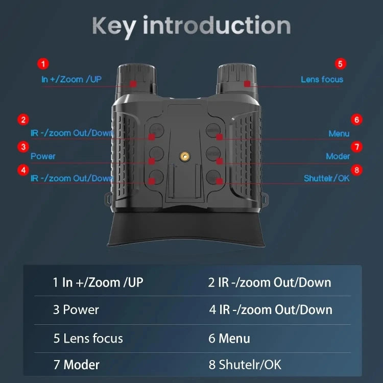 Outdoor Consumer Electronics NV8160 Head-Mounted Night Vision Digital Binocular Infrared Night Vision Telescope Binocular