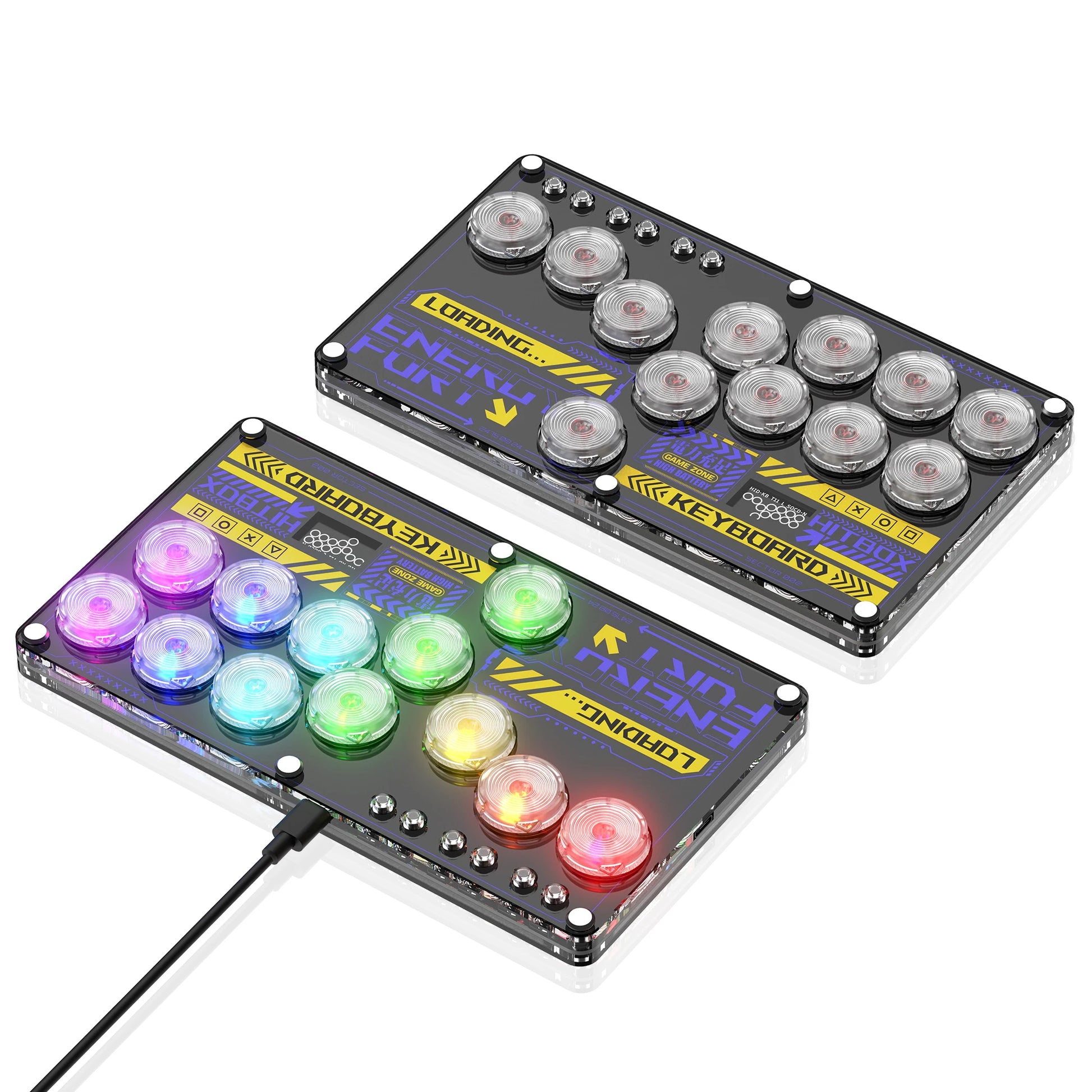 Hitbox Gaming Keyboard for PS5 XBOX Switch Custom UV Print Patten Keypad RGB