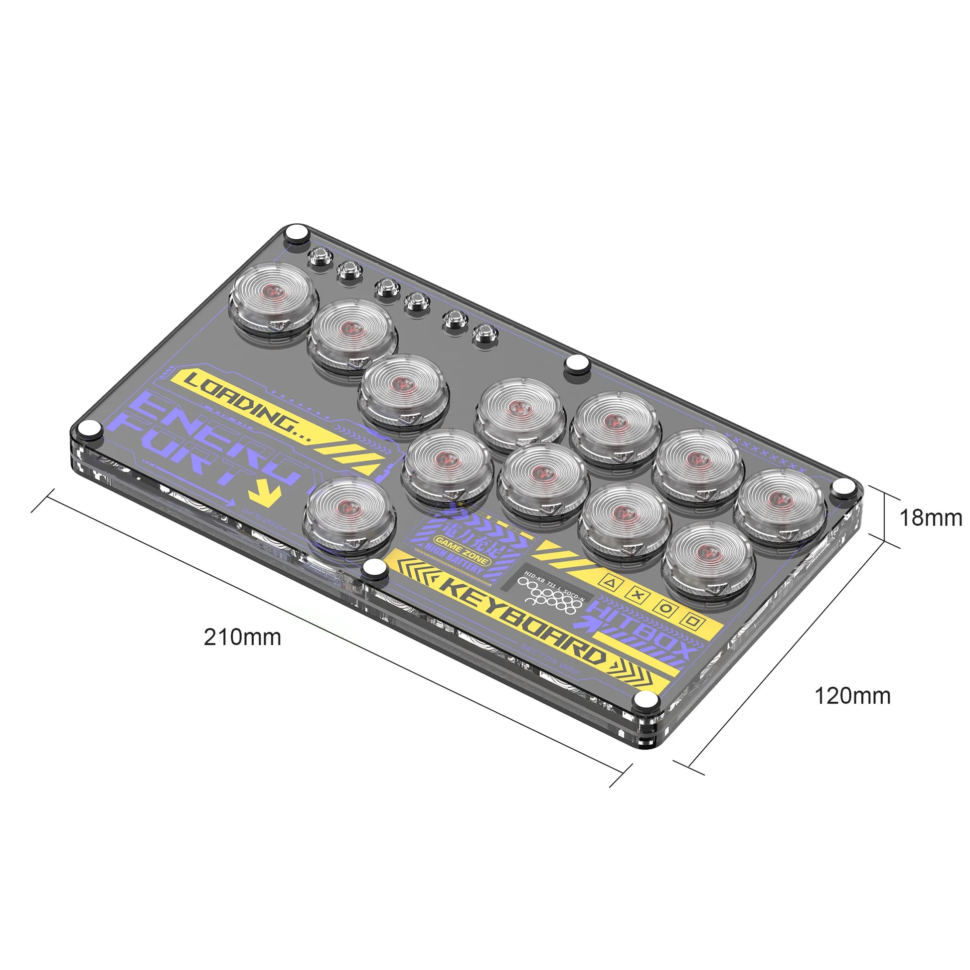 Hitbox Gaming Keyboard for PS5 XBOX Switch Custom UV Print Patten Keypad RGB