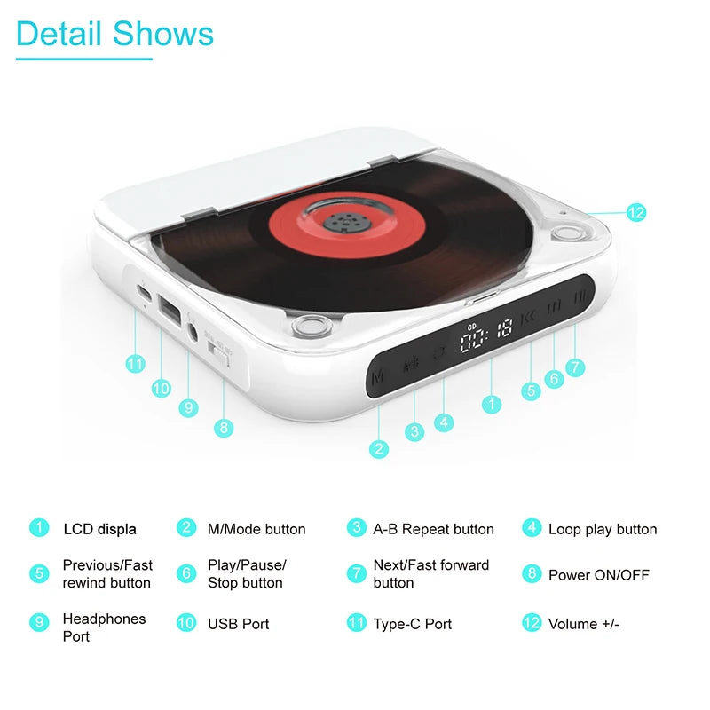 Wall Mounted Wholesale Prices CD Player High End Audio Cd Player
