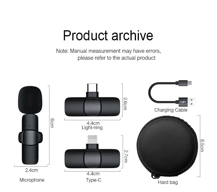 HOT Sale K8 Portable Wireless Lavalier Microphone Recording Mic Live Broadcast Gaming Microphone