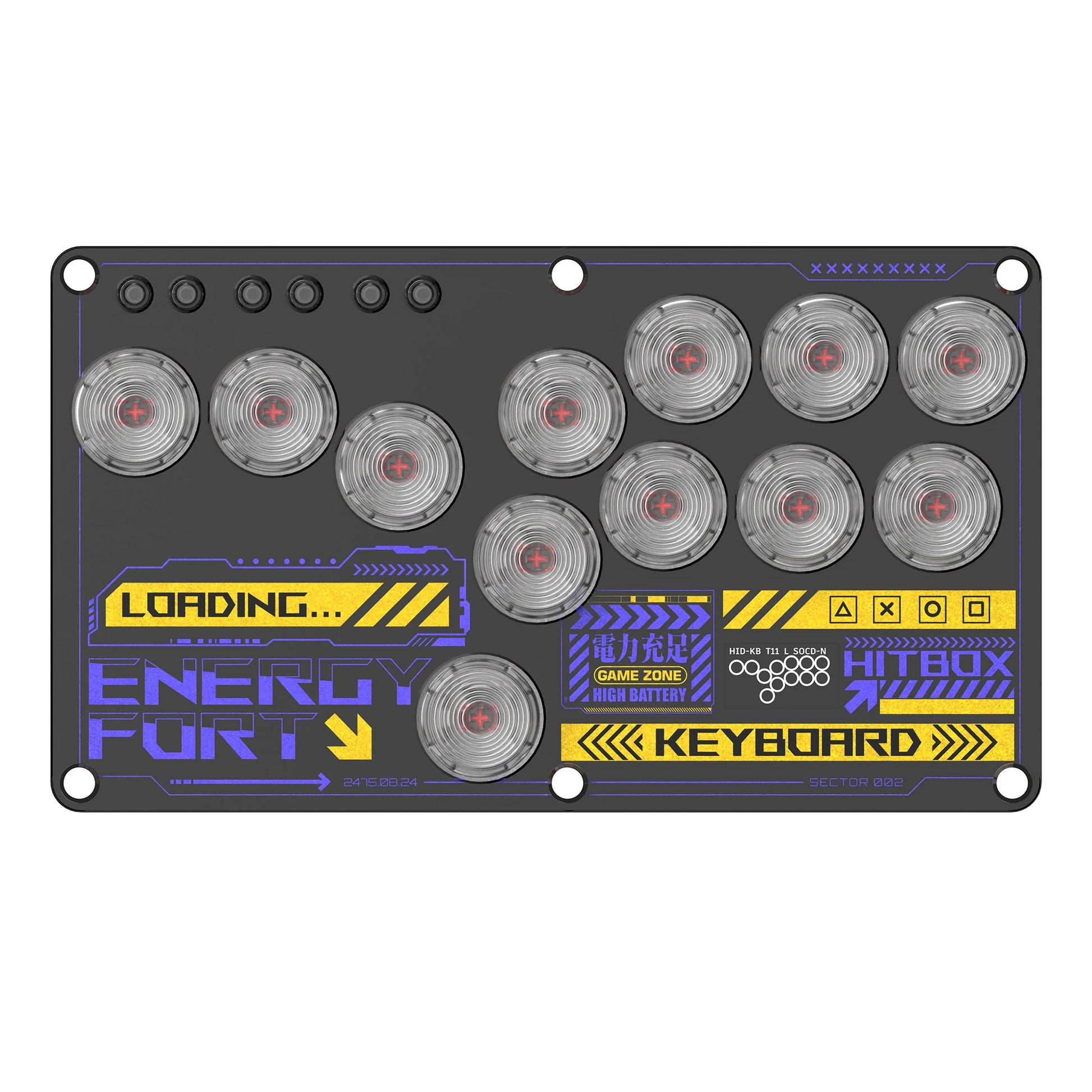 Hitbox Gaming Keyboard for PS5 XBOX Switch Custom UV Print Patten Keypad RGB