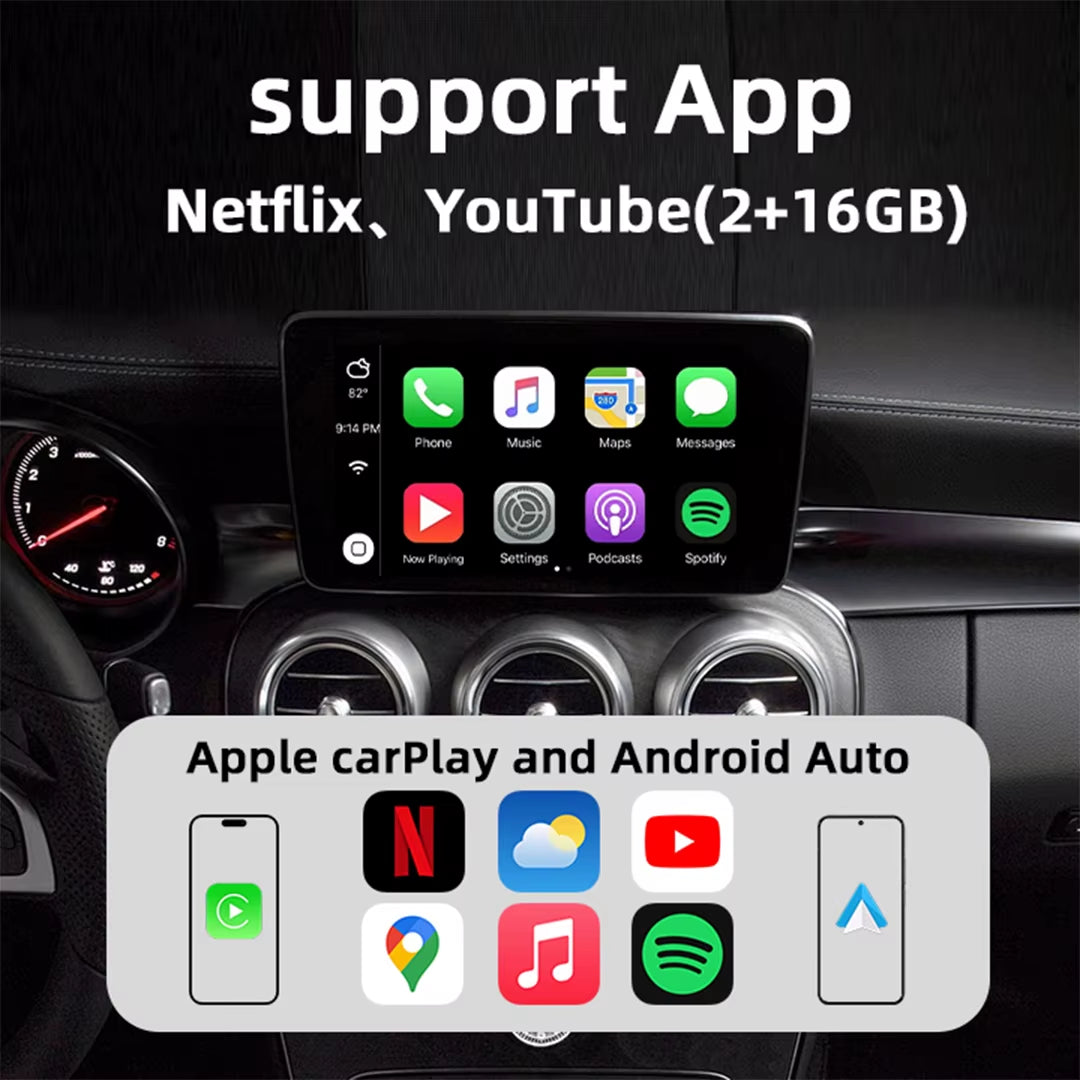Wireless Apple Carplay Adapter Android Auto AI Box Dual Wifi Android12 13 Youtube Netflix Multimedia Usb Dongle Car Play