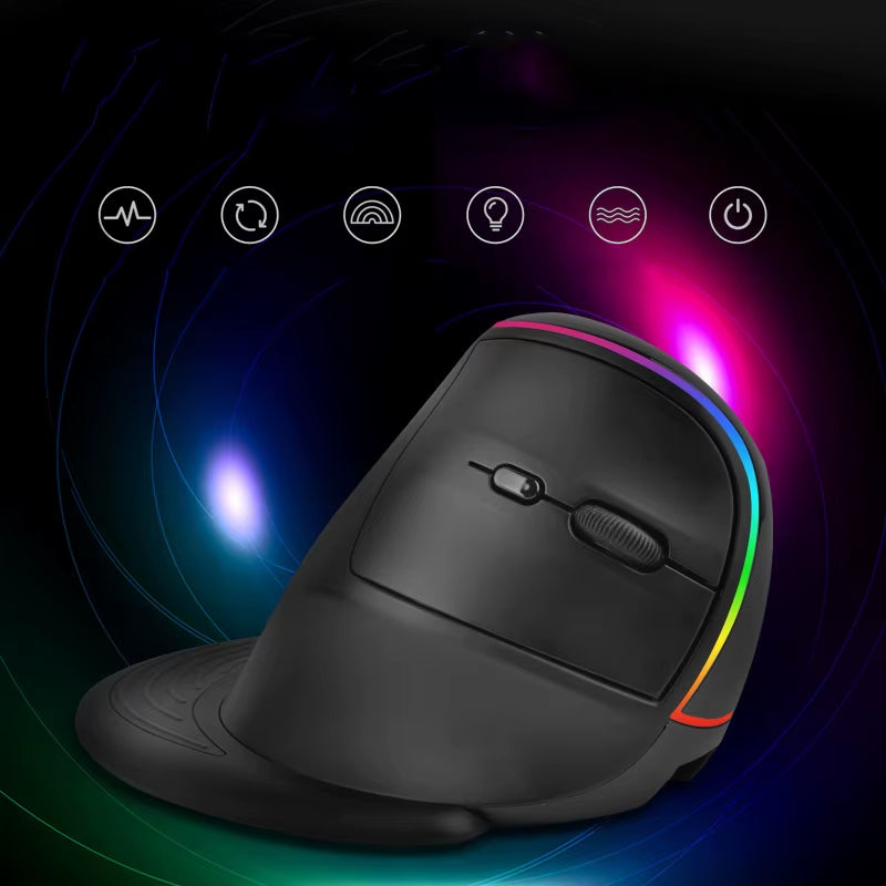 2.4G Wireless Mouse Ergonomic Optical Mice Rechargeable Vertical Mouse for Laptop Desktop PC Removable Palm Rest Thumb Buttons