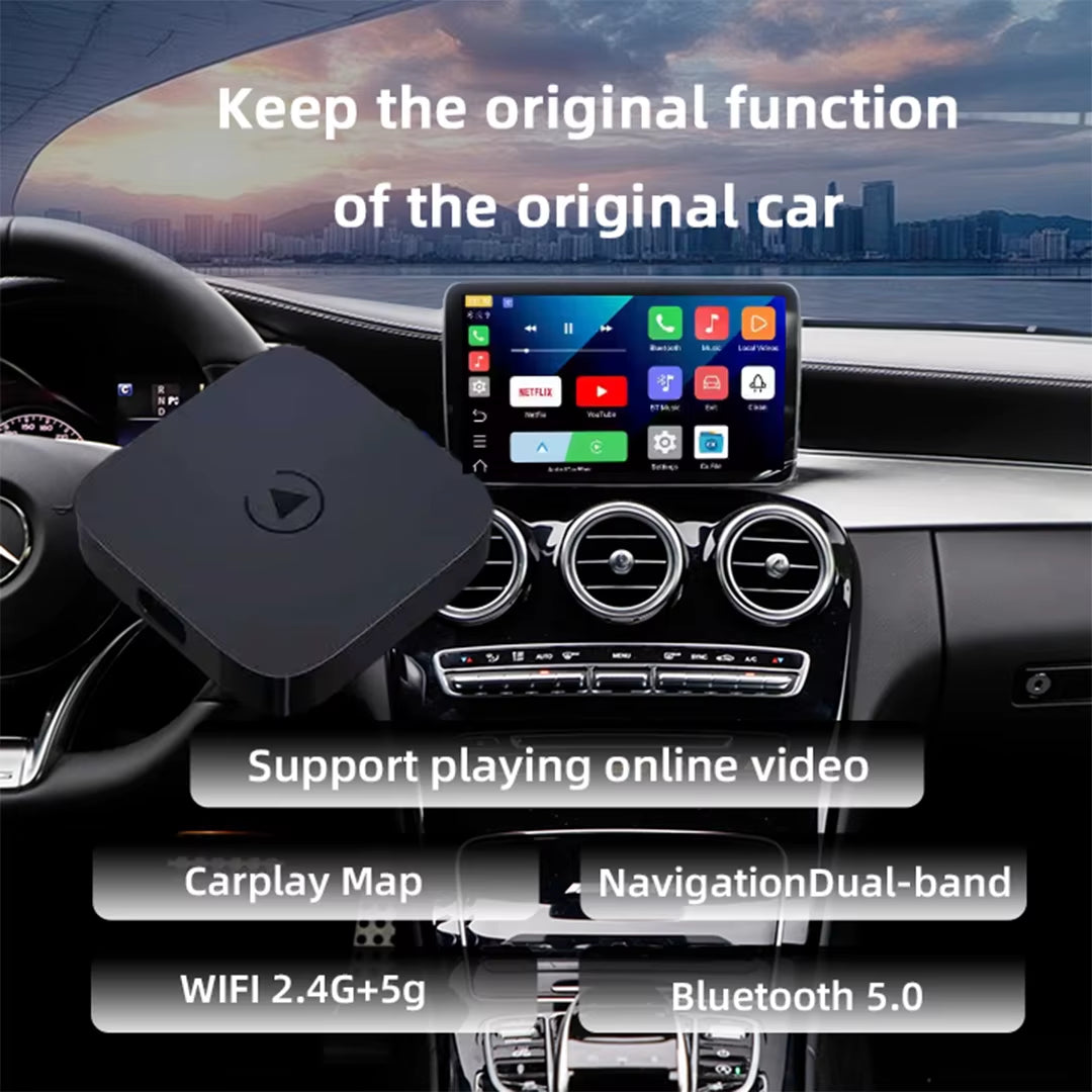 Wireless Apple Carplay Adapter Android Auto AI Box Dual Wifi Android12 13 Youtube Netflix Multimedia Usb Dongle Car Play