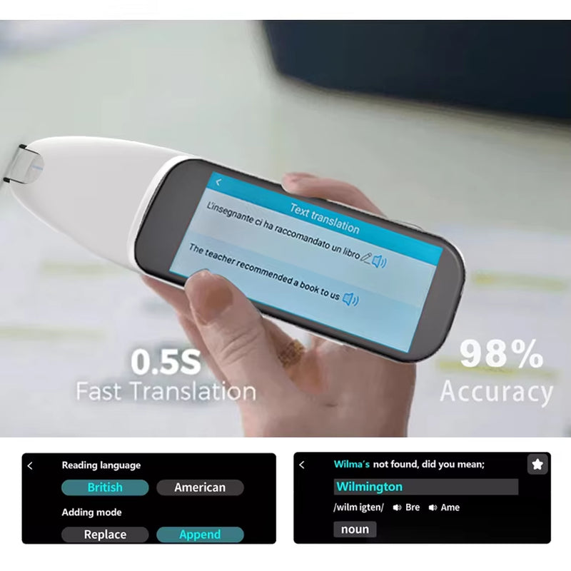 Languages Scan AI Scanner Translator Voice Smart Electronic Pocket Translation Smart Translator for Language Learners